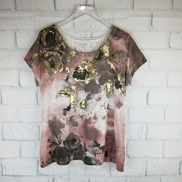 Relativity Abstract Print Burnout Tee. Size L. - Picture 1 of 8